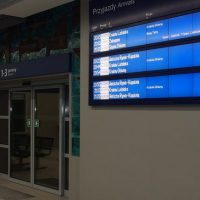 main station display boards LCD with backlight