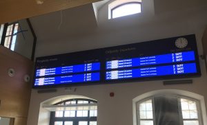 LED rail passenger information display
