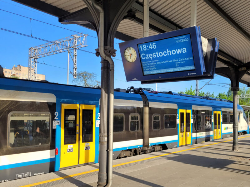 Visual passenger information - railway station